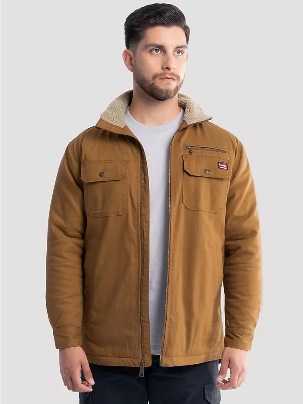 Wrangler Brown Sherpa-Lined Jacket